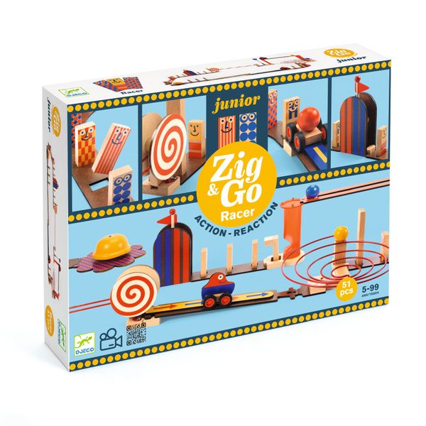 Djeco Zig &amp; Go Junior - Racer - 51 Piece