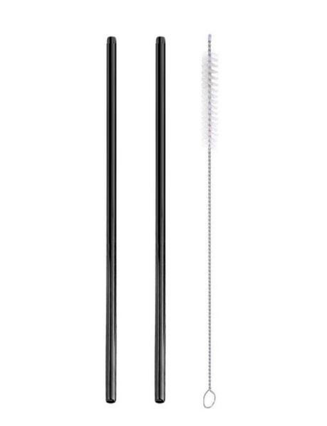 MXM Stainless Steel Reusable Metal Straw With Brush - 2 Pack