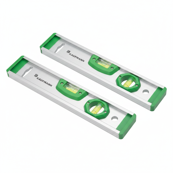 Kaufmann 400mm Aluminium Spirit Level with Accurate Vials - 2 Pack