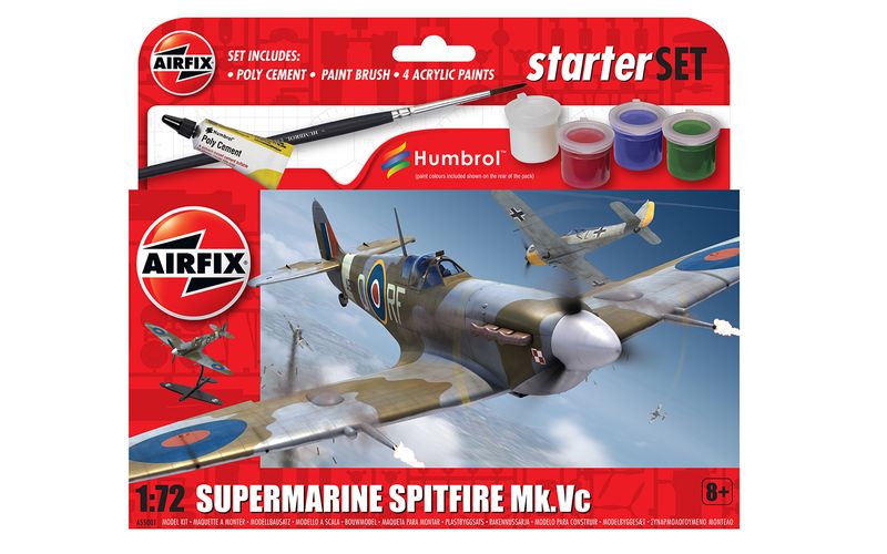 AIRFIX 1/72 Scale Supermarine Spitfire Mk Vc Starter Kit