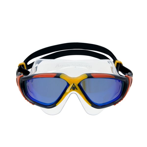 Aquasphere Vista - Indigo Titanium Mirrored Lens - Grey/Orange Swim Mask