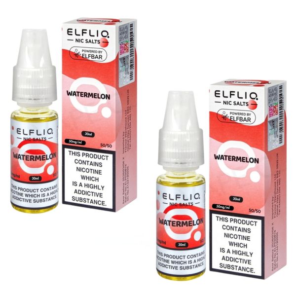 Elf Bar ELFLIQ E-Liquid 30ml Nic Salt 5% - Watermelon (Pack of 4)