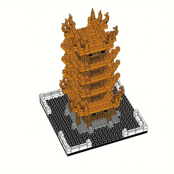 Yellow Crane Tower Building Blocks Chinese Architecture Kit