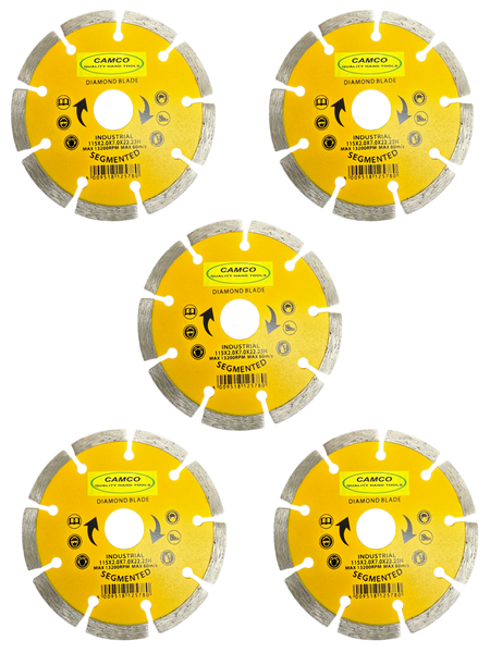 Camco Brick and Concrete Diamond Blade 115 mm - (Pack Of 5)