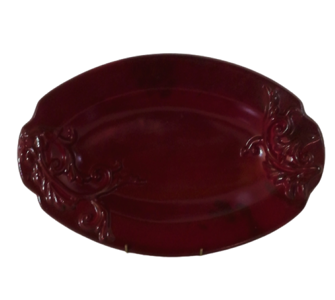 Server Ceramic 43x29X6cm LF Lace Red