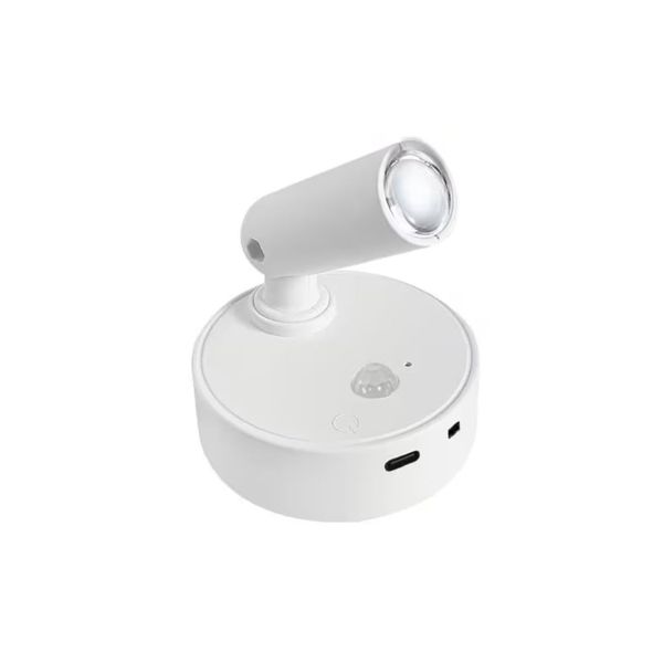 White Rechargeable Adjustable LED Indoor Spotlight