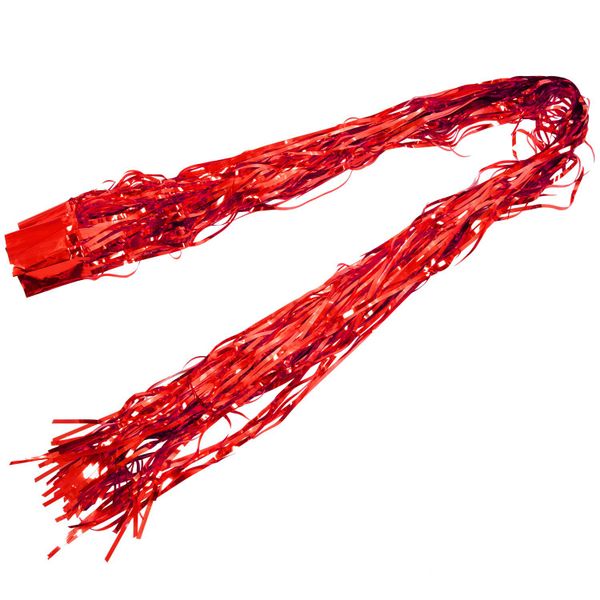 Foil Fringe Door rain Curtains Photo Props:red:100x200cm