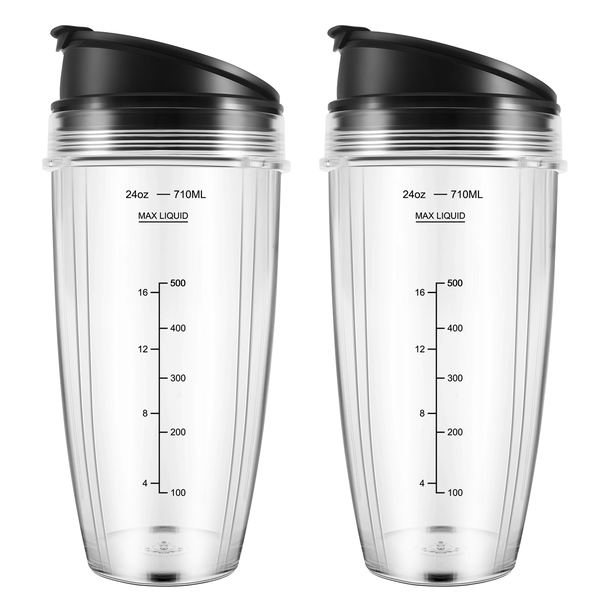 24OZ Replacement Cups Compatible for Ninja Nutri BN401, BN701, SS101, BN400