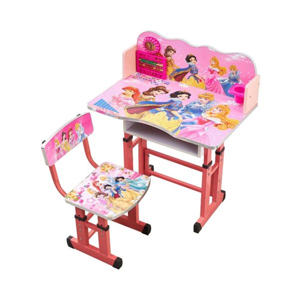 Adjustable Multifunctional Princess Kids Learning Study Table &amp; Chair Set