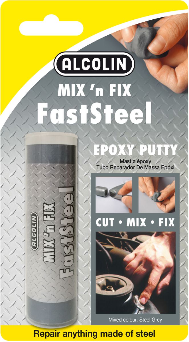 Alcolin Mix 'n Fix Faststeel Epoxy Putty 57g Shop Today. Get it Tomorrow!