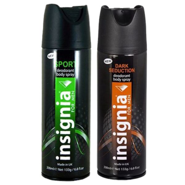 Insignia Body Deodorant 200ml 2 Piece Set - Sport &amp; Dark Seduction