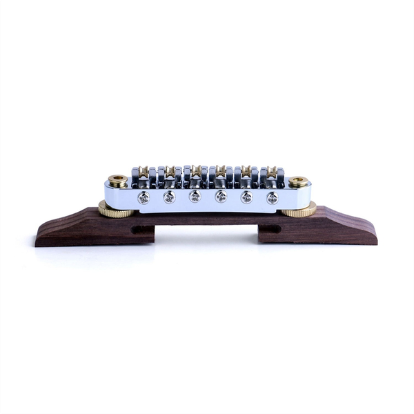 Electric Guitar Bridge Plated Rosewood Base Bridge Tailpiece