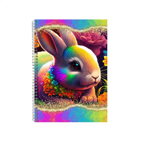 Baby Bunny Neon Notebook Gift Idea Writing Book Notepad Pad 70