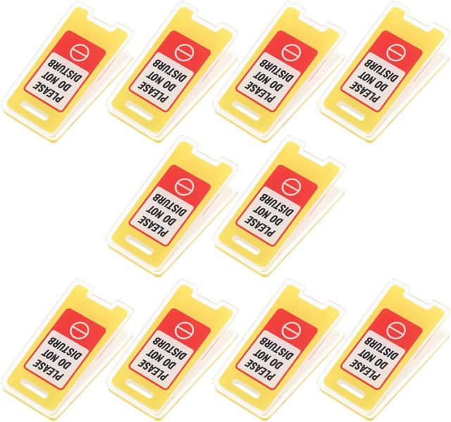 Acrylic Memo Clips With Do Not Disturb Warning Sign, Desk Paper Note