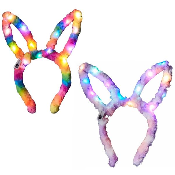 LED Light Up Easter Bunny Alice Band (2 Piece)