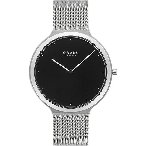 Obaku Satin Lille Onyx Steel Watch - V269LXCBMC