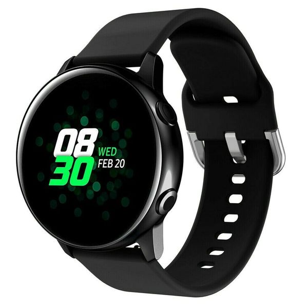 Sports Band Watch Strap 20mm for Samsung / Huawei / Garmin / LG - Black