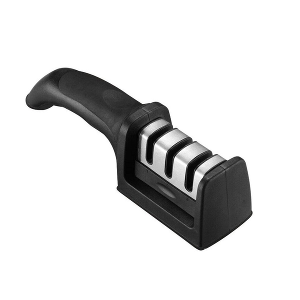 Kitchen Knife Sharpener With Non-Slip Handle - Black