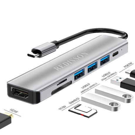 7-in-1 USB-C Docking Station-Versatile MacBook Pro Adapter Multiport HDMI Image