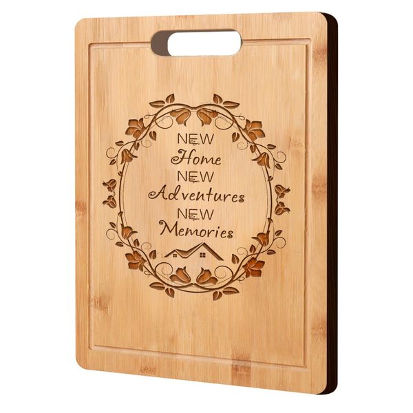 Laser Engraved Bamboo Cutting Board Charcuterie Board for New Home Gift