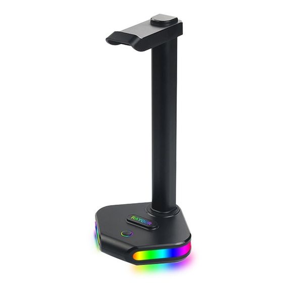 Desktop Gaming RGB Light Display Headphone Stand Headset Holder