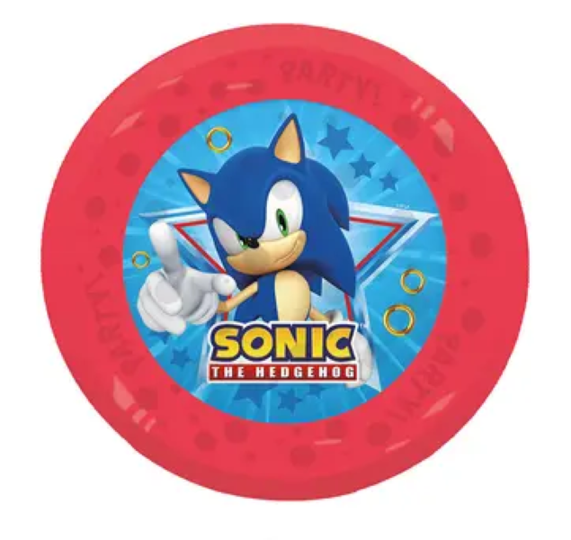 Reusable Sonic Speed Party Plate - 21cm