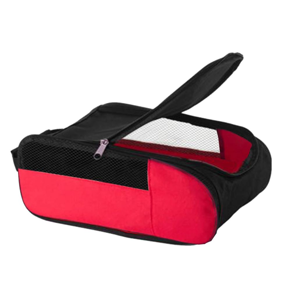 Portable Double Zippers Mesh Hole Dust Proof Golf Shoes Bag Shop