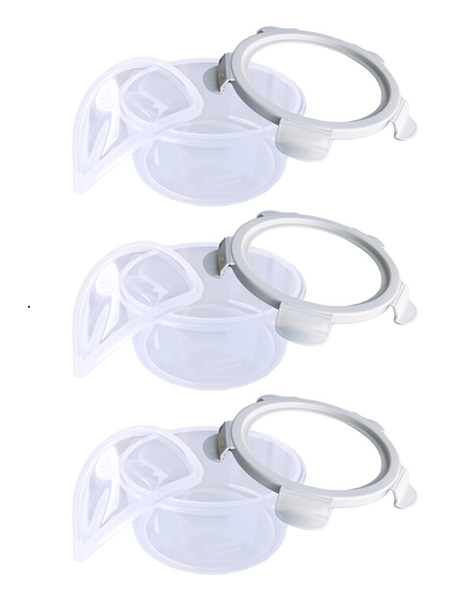 Food Storage Containers with Flexible Lids - Set of 3