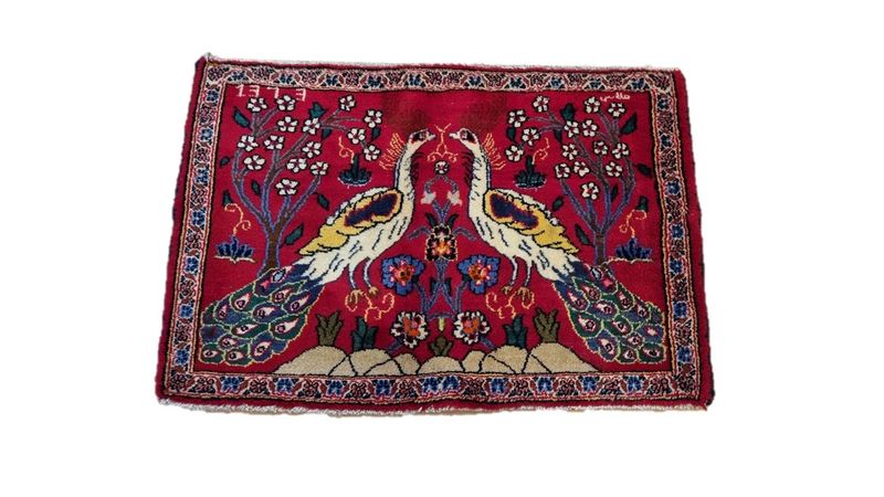 Persian Kashan Carpet 96cm x 61cm Hand Knotted