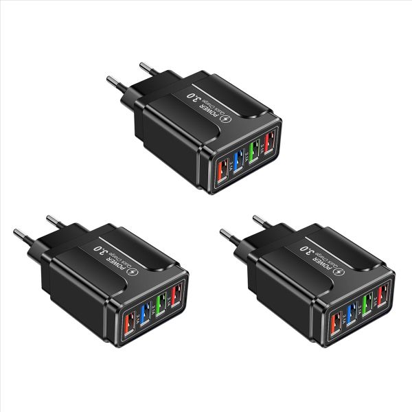 45W Usb 3 0 Mobile Phone Charger Adapter Phone Charging Head-Eu Plug