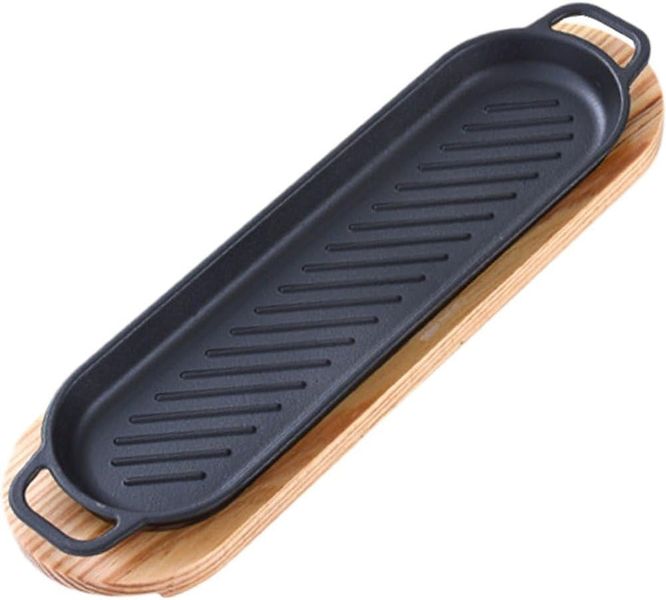 Sizzling Plate with Wooden Base HY-347