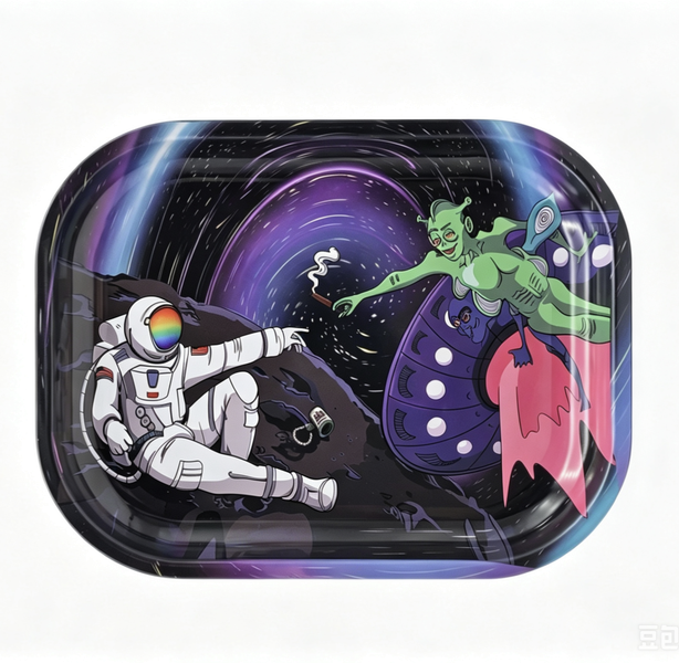 Cartoon 18x15 Weed &amp; Herb Rolling Tray - Smoking Accessories