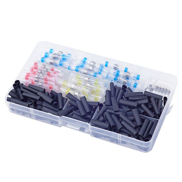 300 Piece Waterproof Solder Seal Sleeves Heat Shrink Butt Wire Connectors