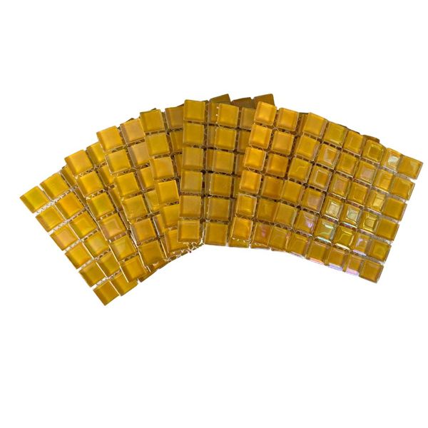 Mosaic Tiles Yellow Pearl 15x15mm(small tiles for crafting)