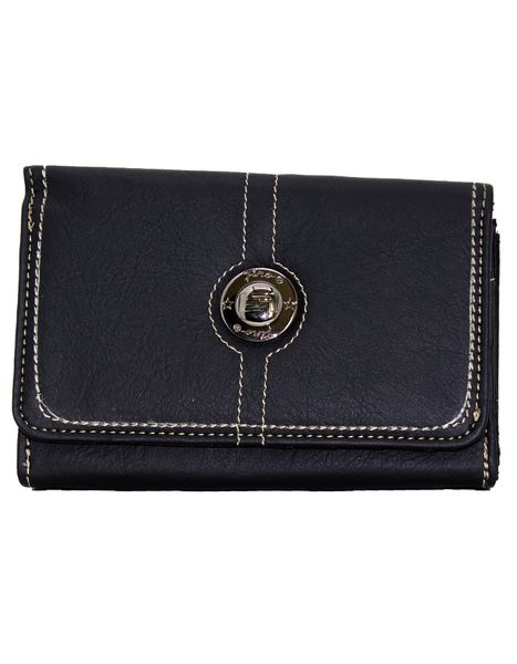 Fino 33-093 Faux Leather Neatly Stitched Design Card Holder Organiser Purse