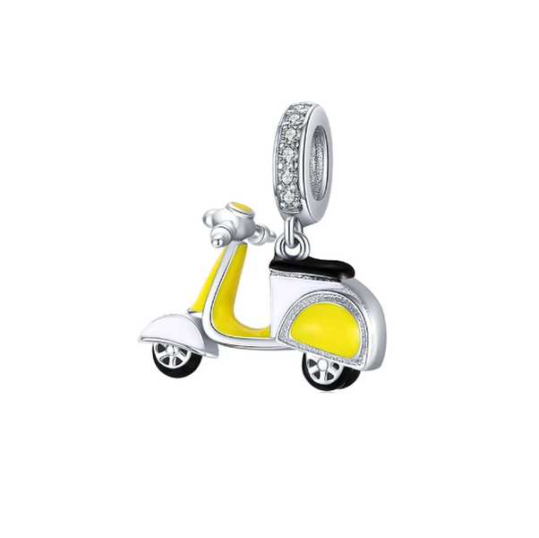 Cosmic 925 Silver Charm - Motorcycle Vespa Pendant - For Charm Bracelet