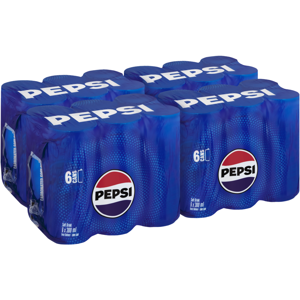 Pepsi Regular 300ml Cans (4 X 6 X 300ml) | Shop Today. Get it