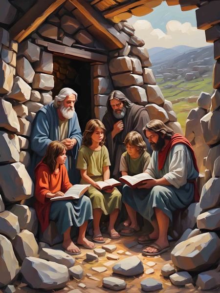 0329 Bible Times Family 2 Canvas Wall Art1