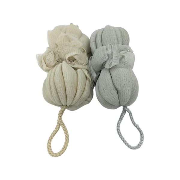 Bilov Mesh Stretchable Bath Loofah (Pack Of 2) - Medium - Grey, Light Brown