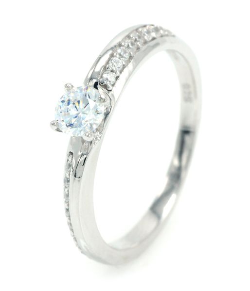 Sterling Silver Solitaire Claw Set Engagement Wedding Ring SR00002