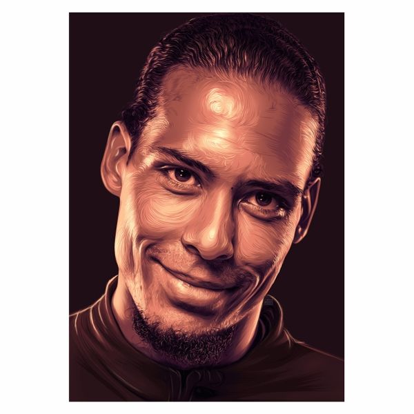 Virgil van Dijk Smiling - A1 poster