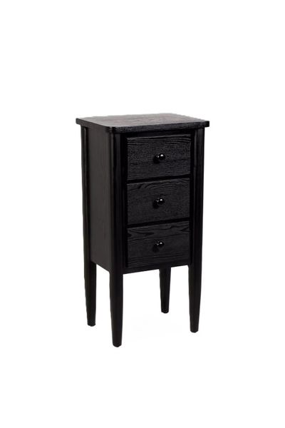 Ebony 3 Drawer Pedestal