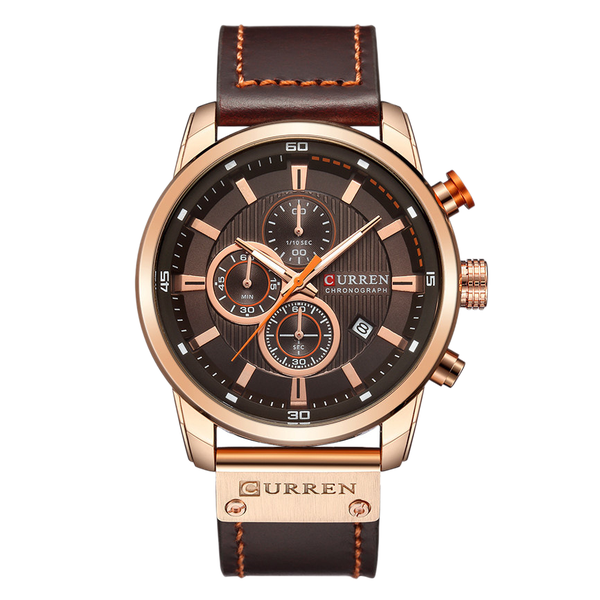 Curren Men's Quartz Watch with Leather Strap