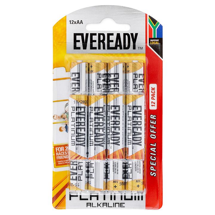 Eveready Platinum Alkaline AA Batteries (Pack of 12) Shop Today. Get
