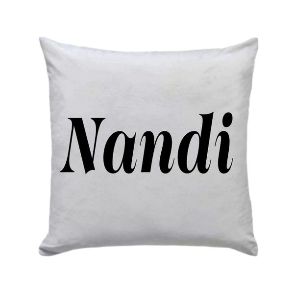 Nandi - Cushion/Pillow With Vinyl Letters Gift/Present - 30 x 30cm