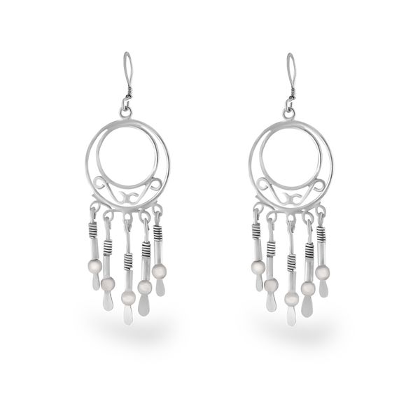 Silver Dangle Gypsy Earrings (EA-1788)