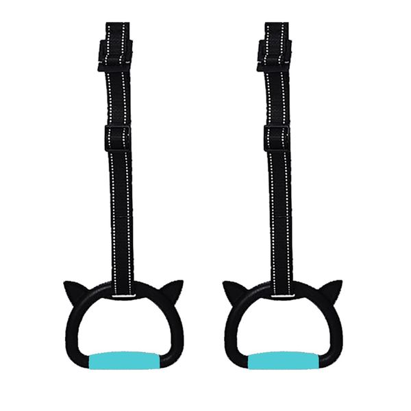 Kids Gymnastic Rings Set with Adjustable Straps for Home Exercise