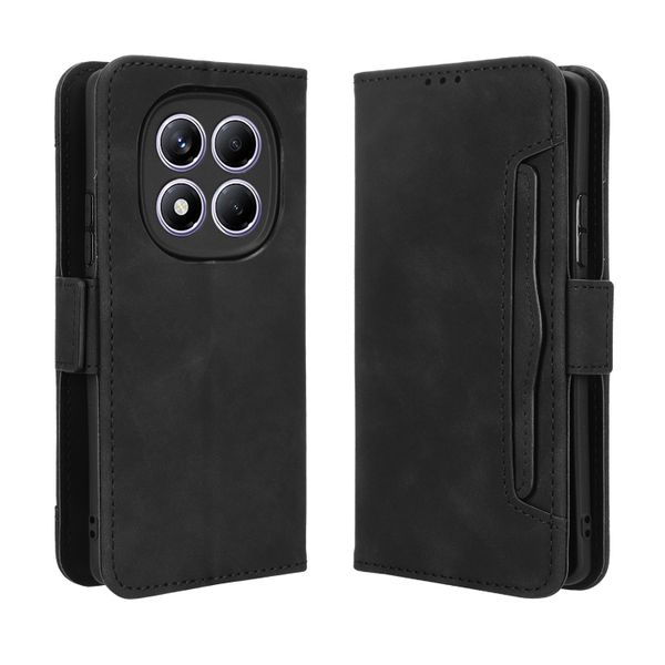 Flip Cover Compatible With Redmi Note 14 Pro 4G Multi Card Groove Pattern Leathe Cover