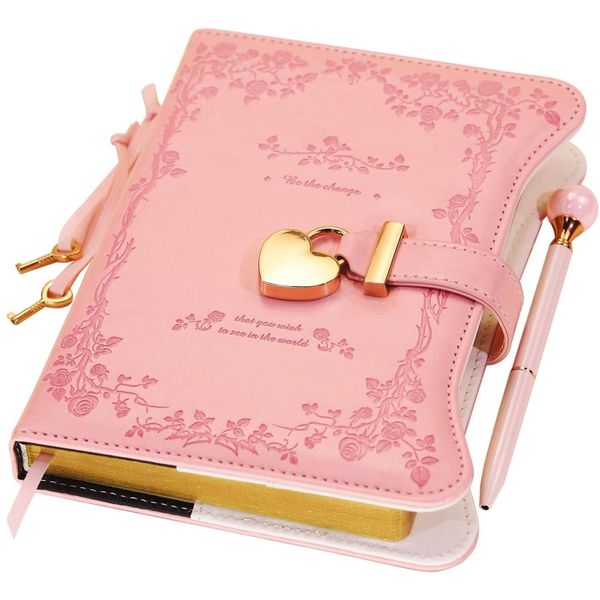 Diary With Lock And Keys For Girls 360 Pages Journal ,B6 Notebook With Pen