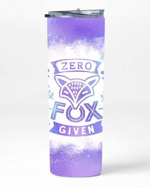 Zero Fox Given 2 20oz Insulated Skinny Tumbler Sublimation With Straw 001